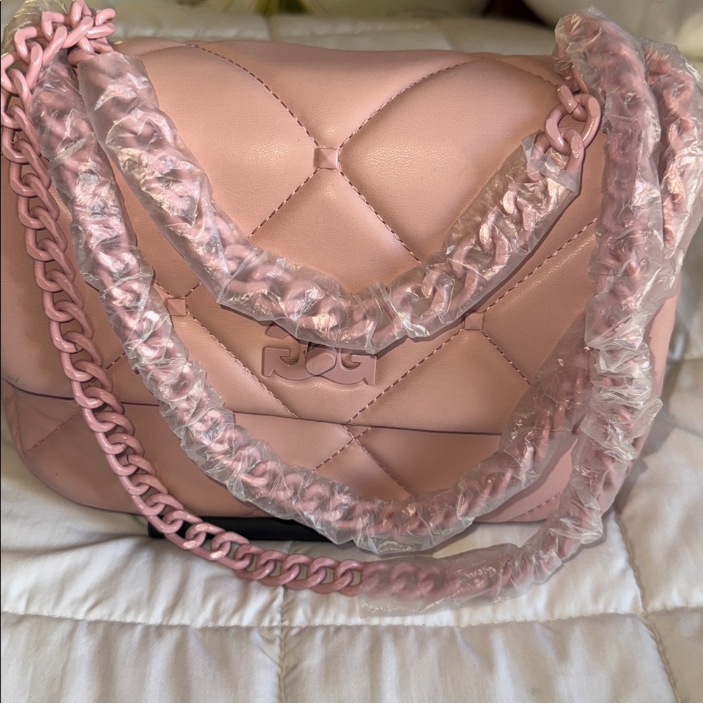 Pink Quilted Shoulder Bag